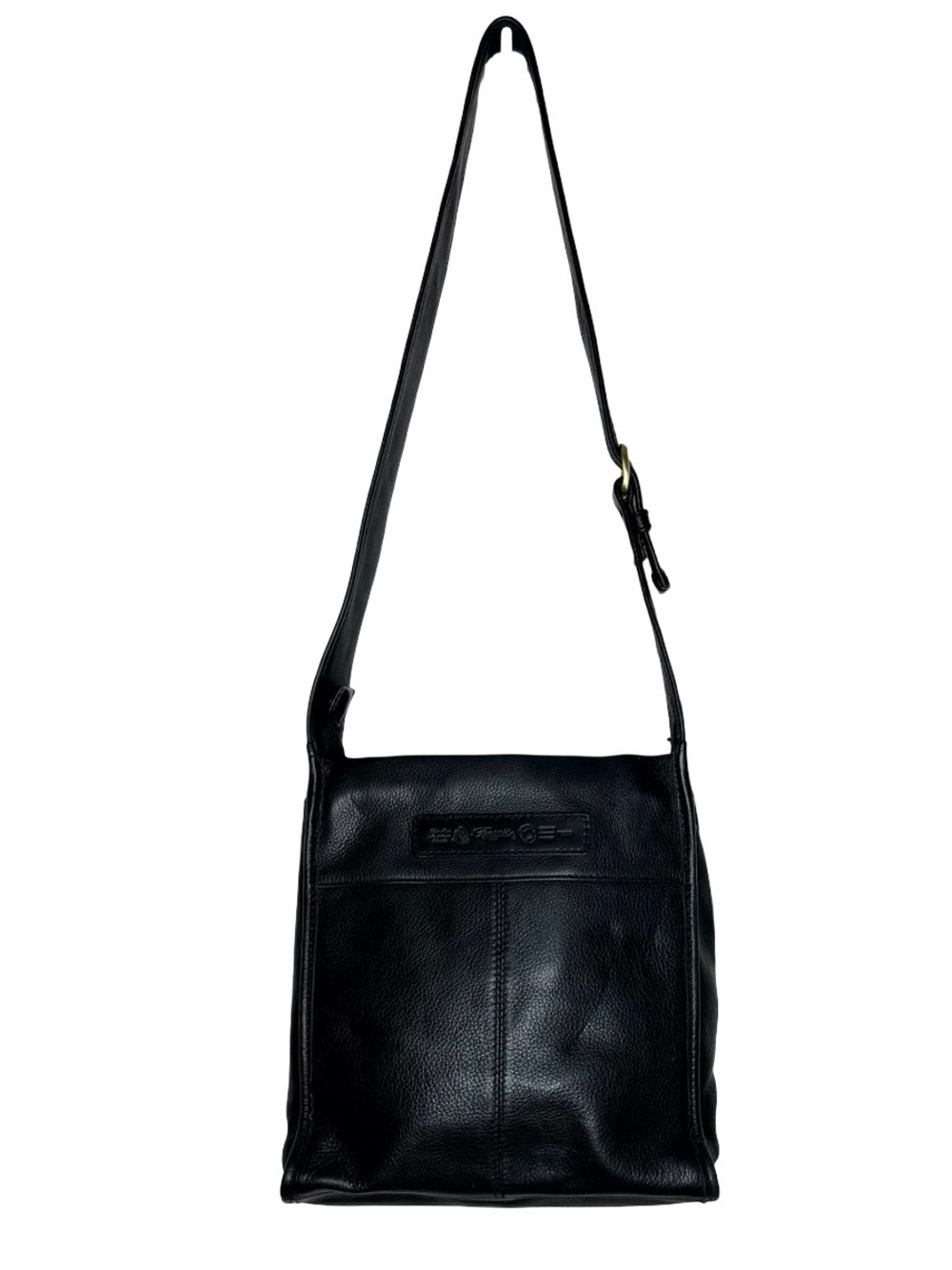 Fossil Vintage Shoulder Bag Black Pebbled Leather 75082 American Classic Neutral